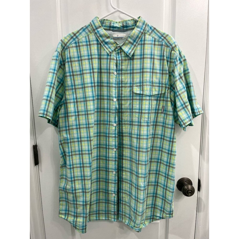 Columbia Mens Plaid Perfect for Outdoors Shirt Size XL